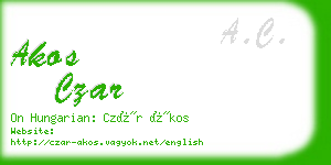akos czar business card
